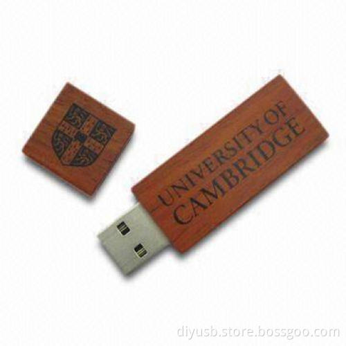 Wooden USB Flash Drive, Used for Gifts, with 40mA Static Current